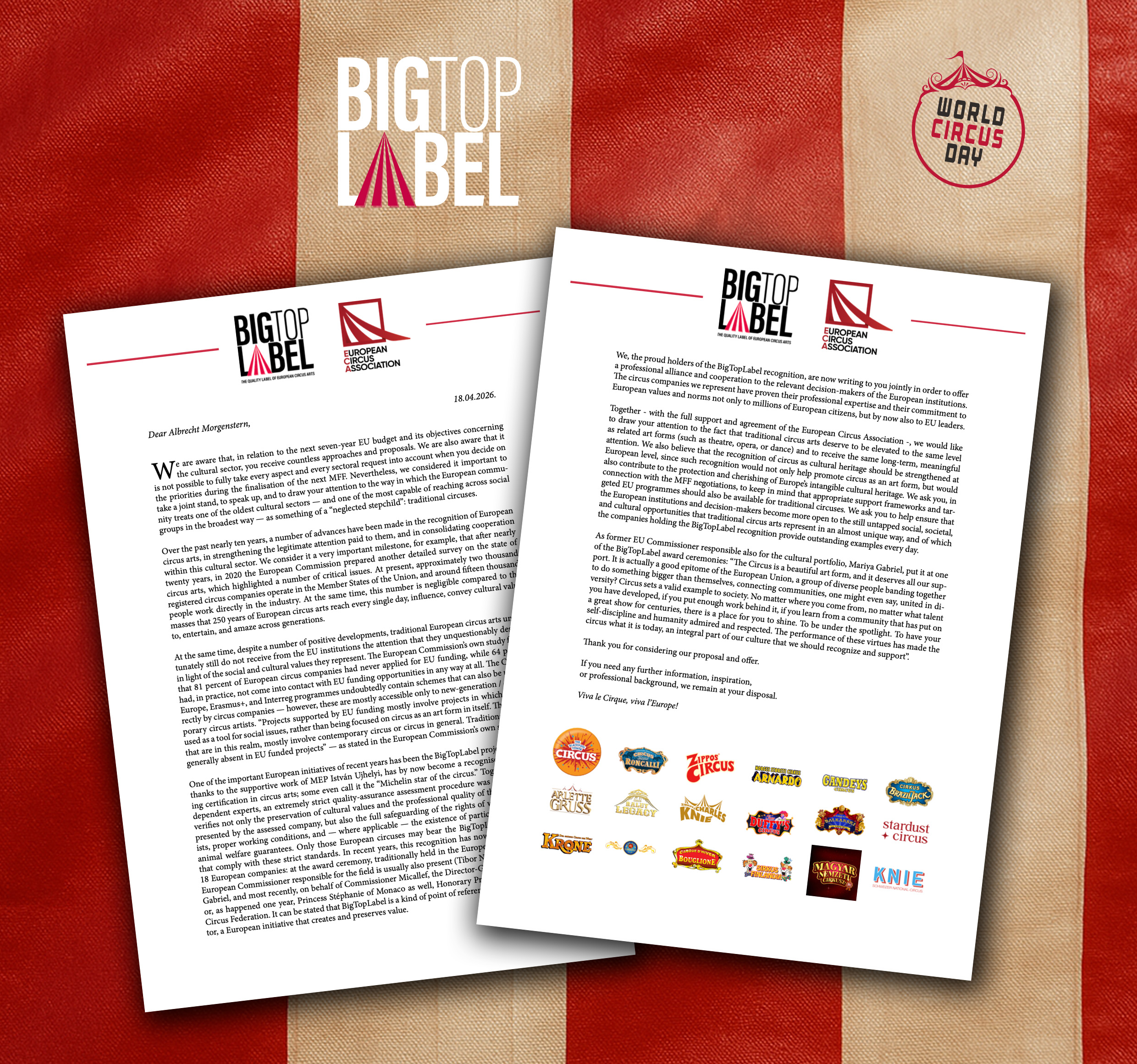Közös levélben kérnek támogatást a hagyományos cirkuszművészetnek a BigTopLabel-díjjal elismert társulatok